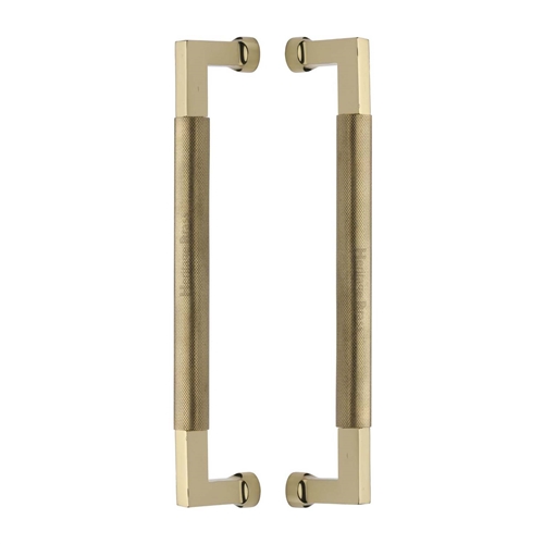 Heritage Brass Back to Back Door Pull Handle Bauhaus Knurled Design ...