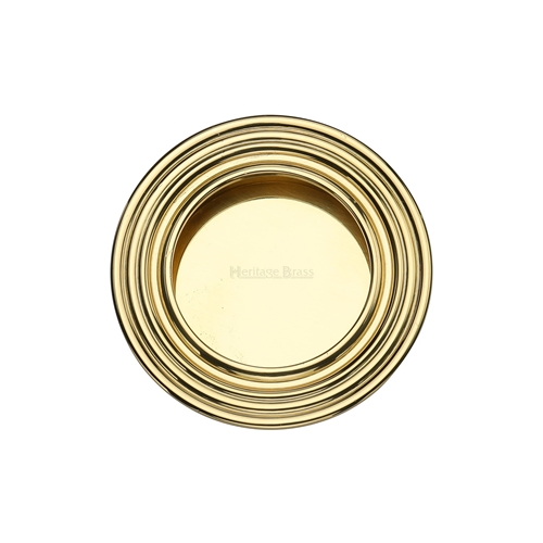 Round Reeded Flush Pull 