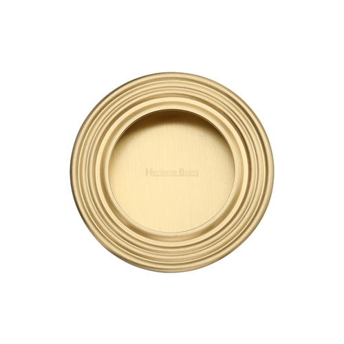 Round Reeded Flush Pull 