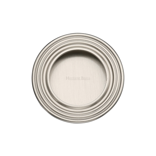 Round Reeded Flush Pull 