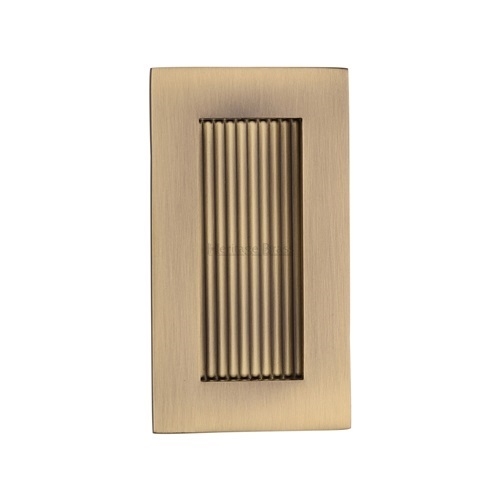 Reeded Rectangular Flush Pull 