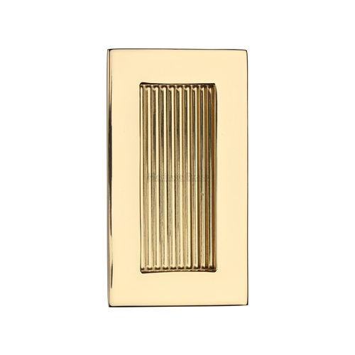Reeded Rectangular Flush Pull 