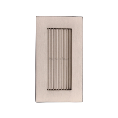Reeded Rectangular Flush Pull 