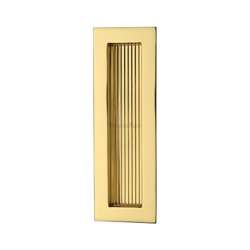 Reeded Rectangular Flush Pull 