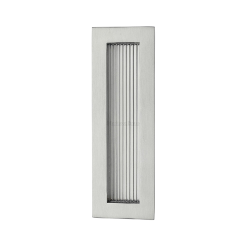 Reeded Rectangular Flush Pull 