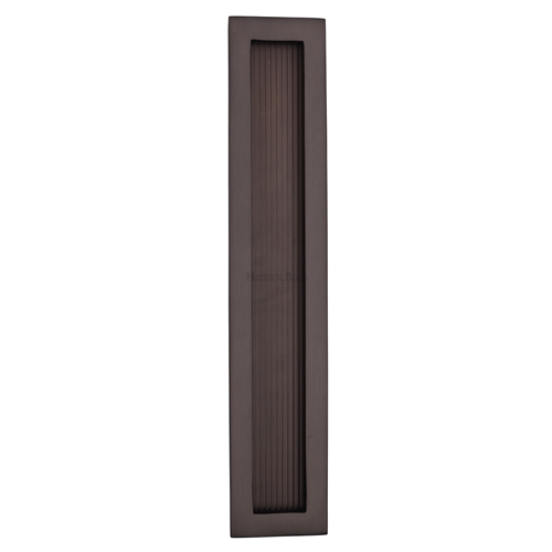 Reeded Rectangular Flush Pull 