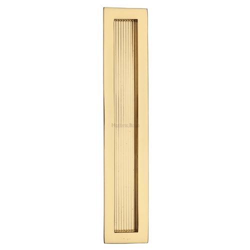 Reeded Rectangular Flush Pull 