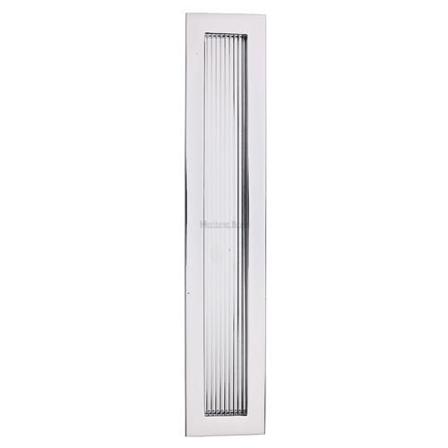Reeded Rectangular Flush Pull 