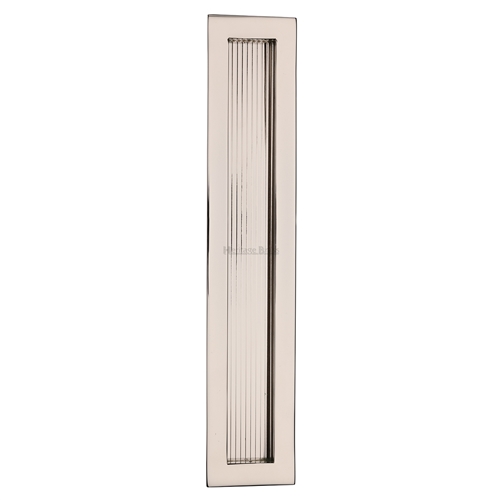 Reeded Rectangular Flush Pull 
