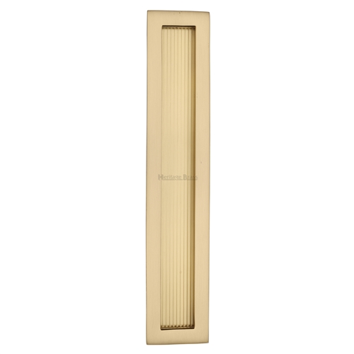 Reeded Rectangular Flush Pull 