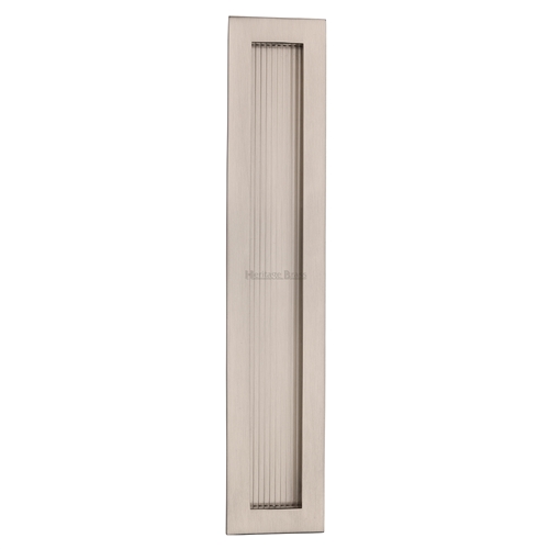Reeded Rectangular Flush Pull 