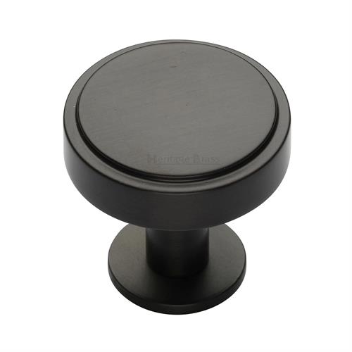 Stepped Disc Cabinet Knob with Rose