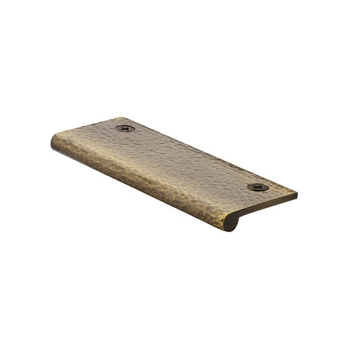 Edge Pull Cabinet Handle Hammered Design - 38mm Width