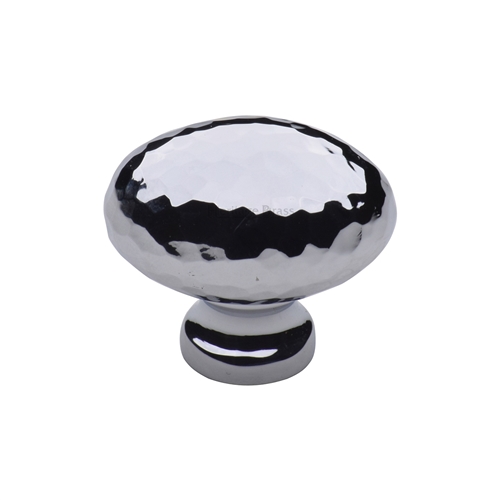 Victorian Oval Cabinet Knob Hammered Design