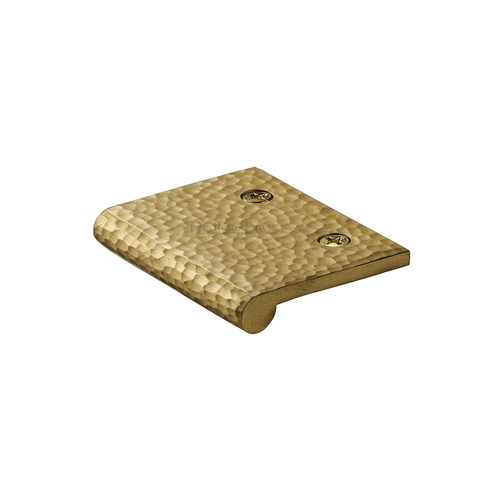 Edge Pull Cabinet Handle Hammered Design - 38mm Width