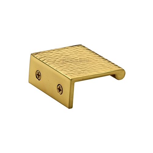 Edge Pull Cabinet Handle Hammered Design - 40mm Width