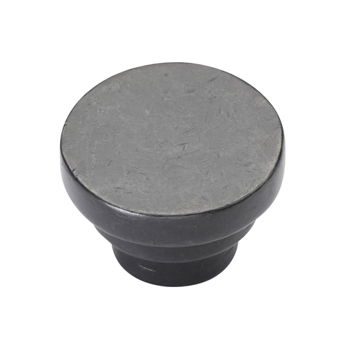 Rustic Bronze Cabinet Knob Round Stepped Design