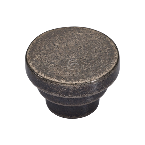 Rustic Bronze Cabinet Knob Round Stepped Design