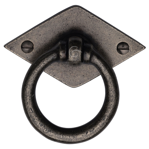 Rustic Bronze Diamond Cabinet Ring Drop Pull