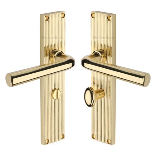 Octave Reeded Door Handle on Plate