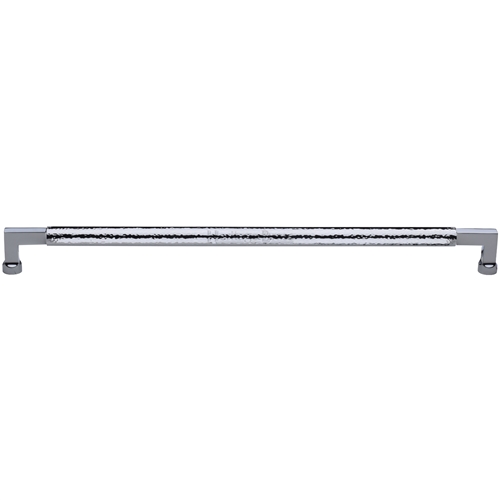 Heritage Brass Door Pull Handle Hammered Bauhaus Design