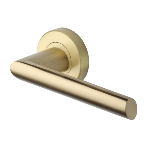 Mercury Door Handle on Round Rose