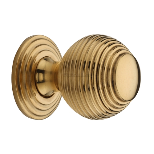 Reeded Cabinet Knob with Base