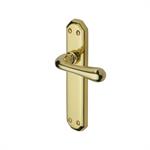 Heritage Brass Ambassador Satin Brass Door Handles on Backplate