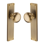 Victoria Reeded Mortice Knob on Plate