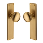 Victoria Reeded Mortice Knob on Plate