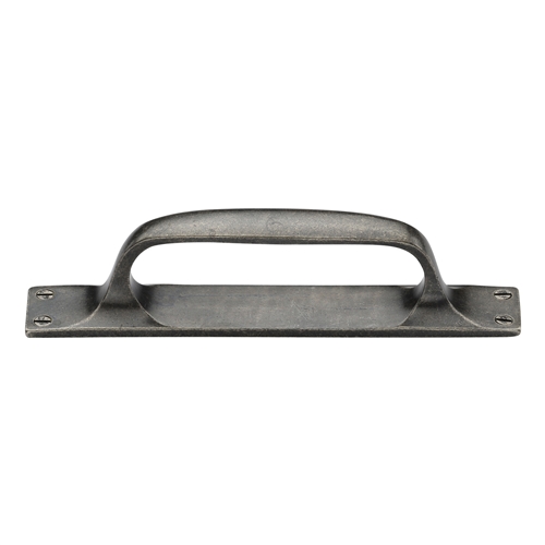 Pewter Cabinet Pull Handle On Plate