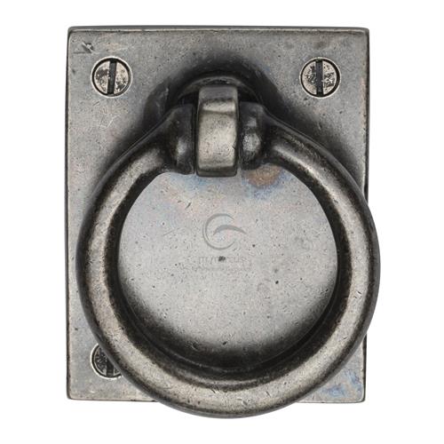 Pewter Ring Drop Pull On Plate